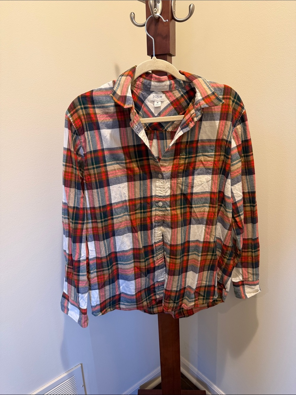 J. Crew women sz med Plaid Button-Down Shirt
